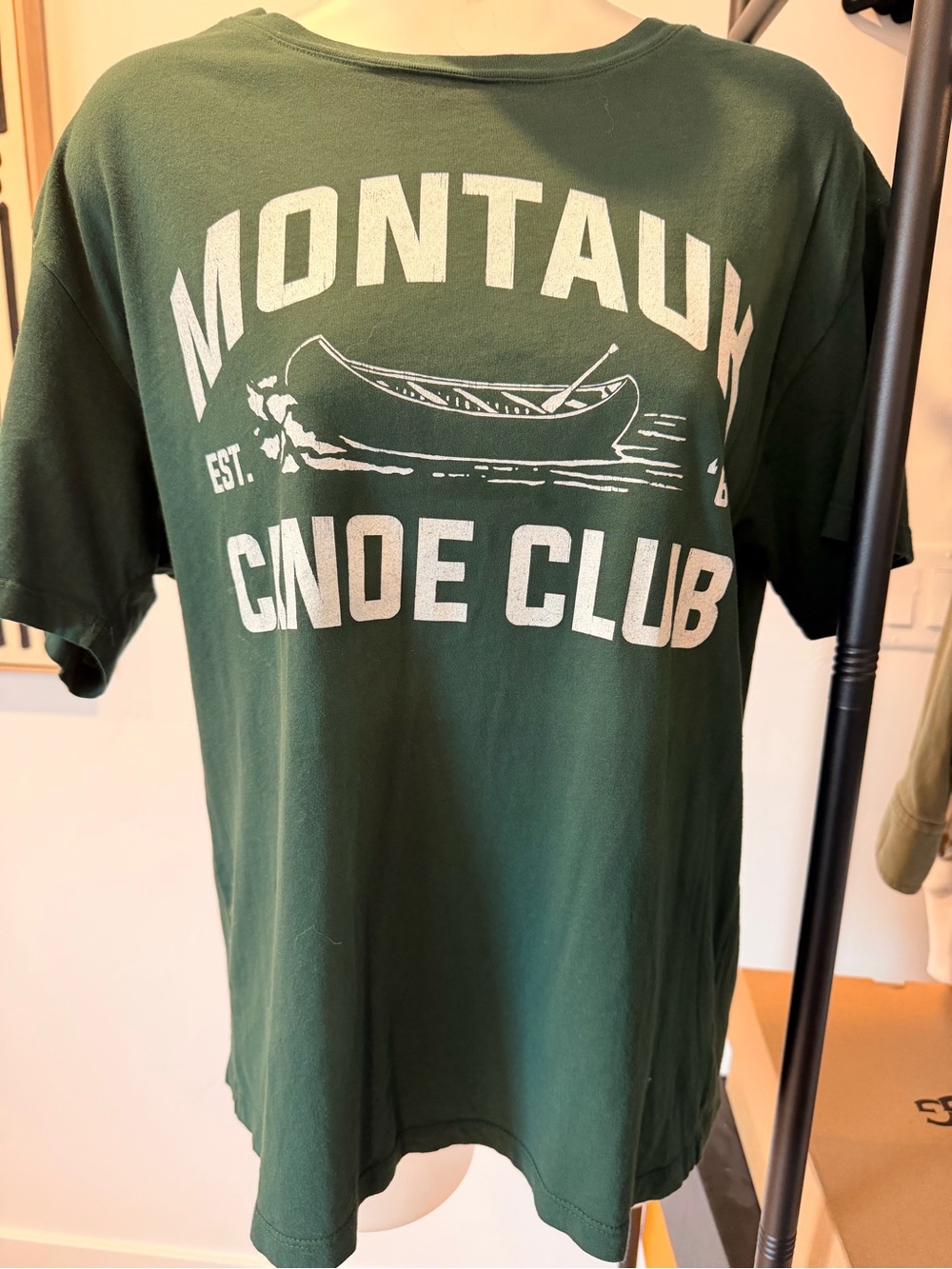 New! Letluv Montauk Canoe Club Green Graphic Tee